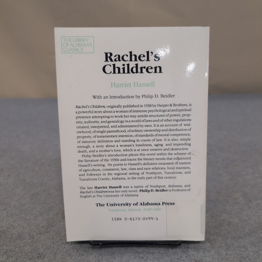 Rachel's Children Harriet Hassell Library of Alabama Classics 1990 Paperback - Picture 2 of 3
